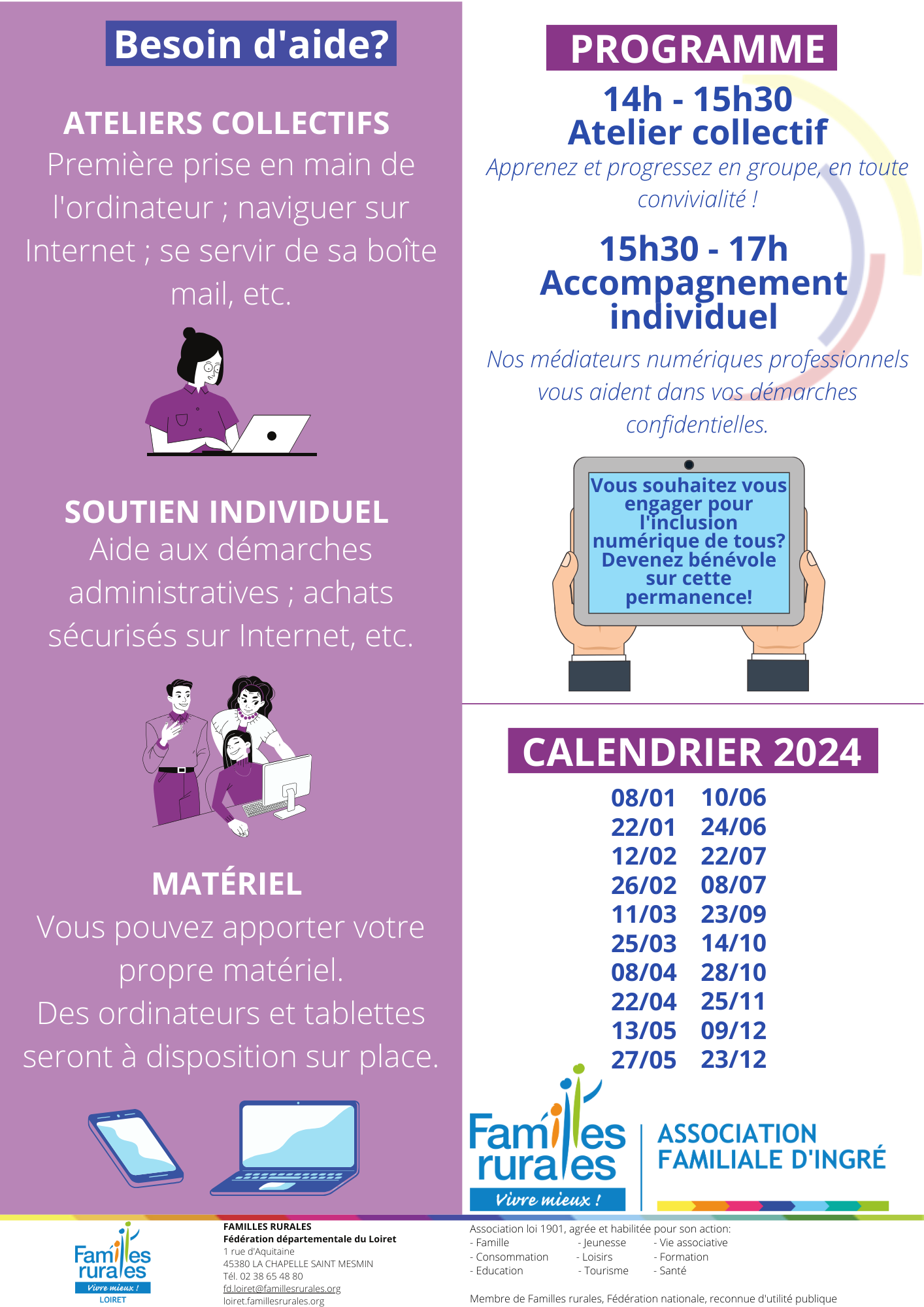 PMN Ingré dates 2024 atelier numérique