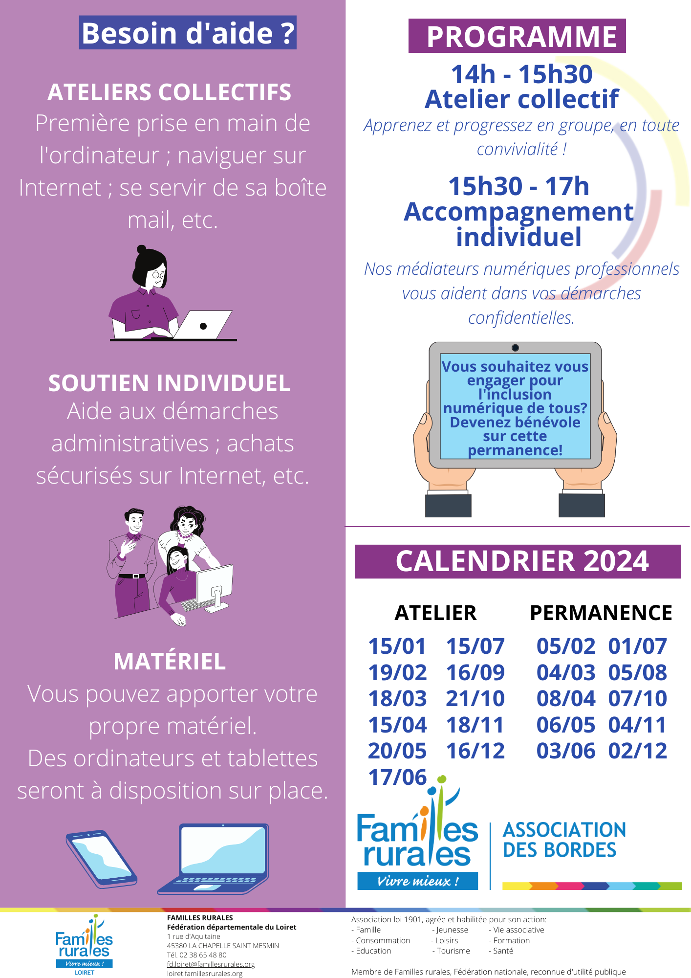 PMN Les Bordes dates 2024 atelier numérique