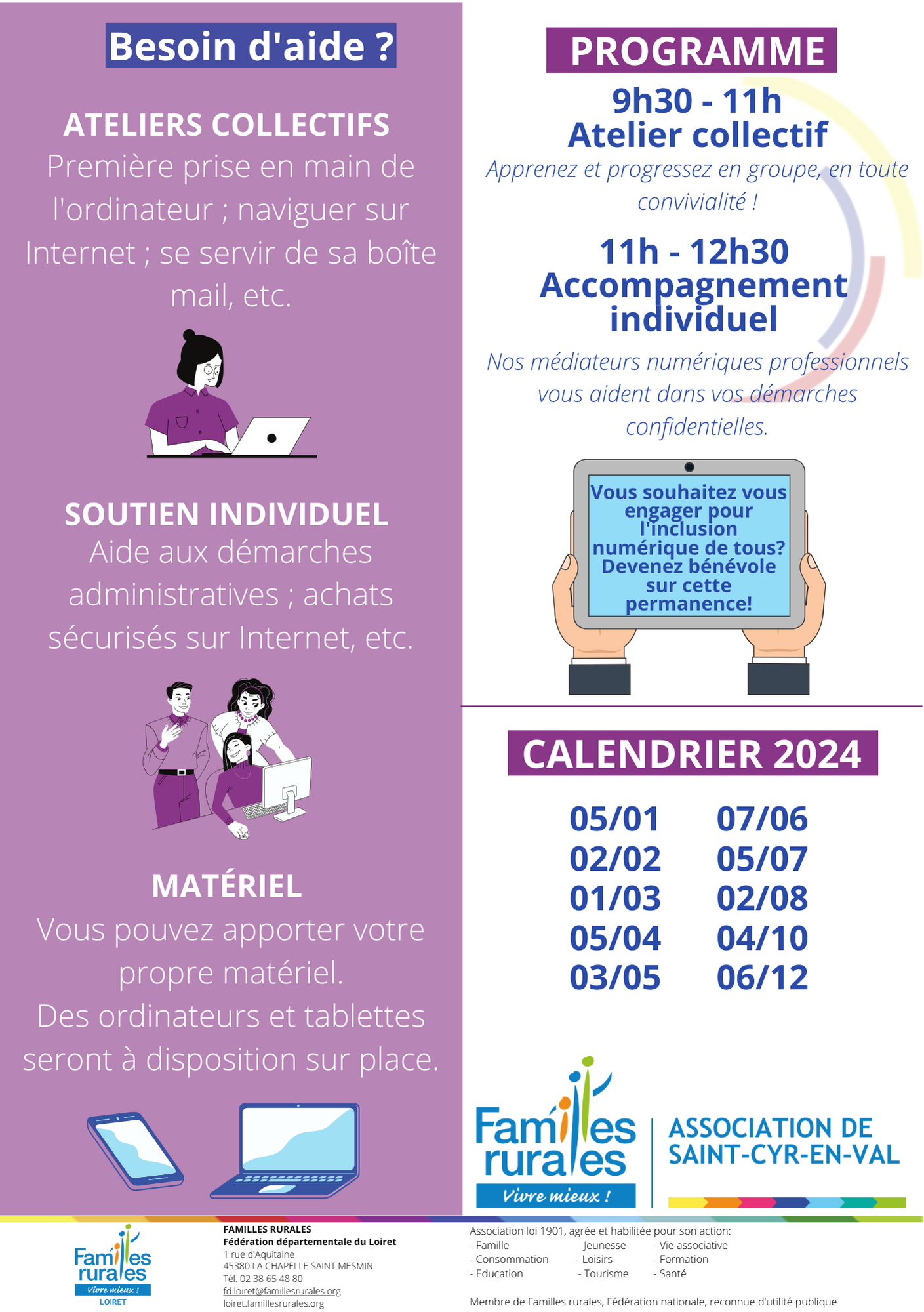 PMN Saint-Cyr-en-Val dates 2024 atelier numérique